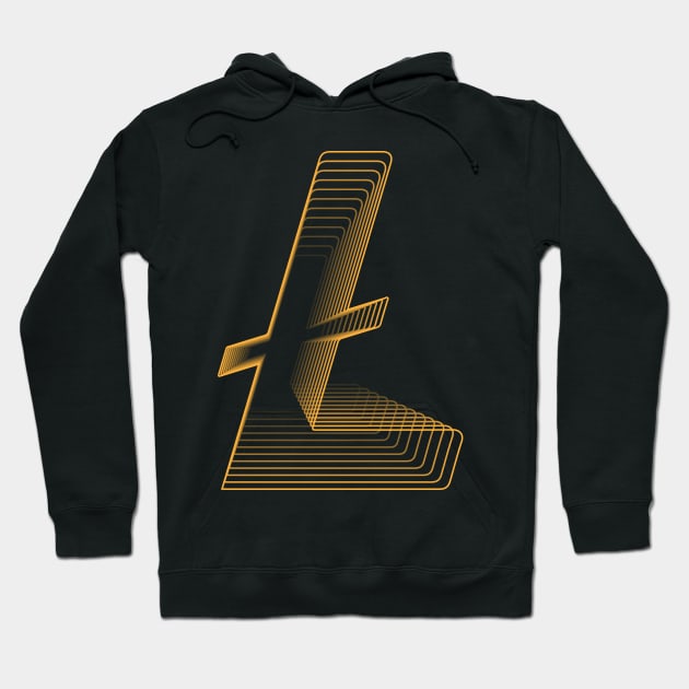 Litecoin crypto gold modern typography art gift Hoodie by star trek fanart and more